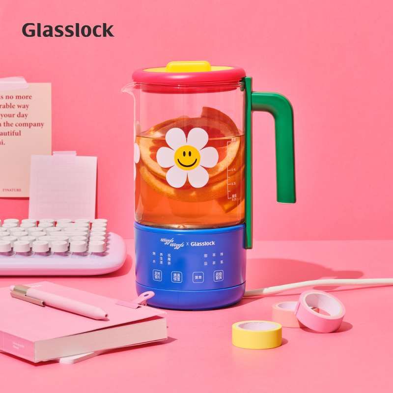 Glasslock wiggle养生壶烧水壶办公室小型联名迷你恒温煮茶壶创意