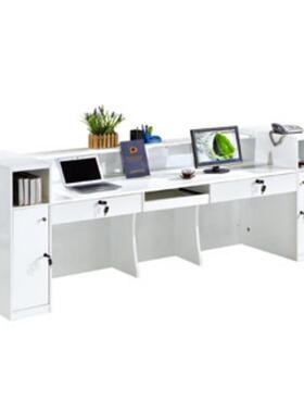 智丰办公家具厂办公家具绿色烤漆前台接待台办公桌台收银台服务台