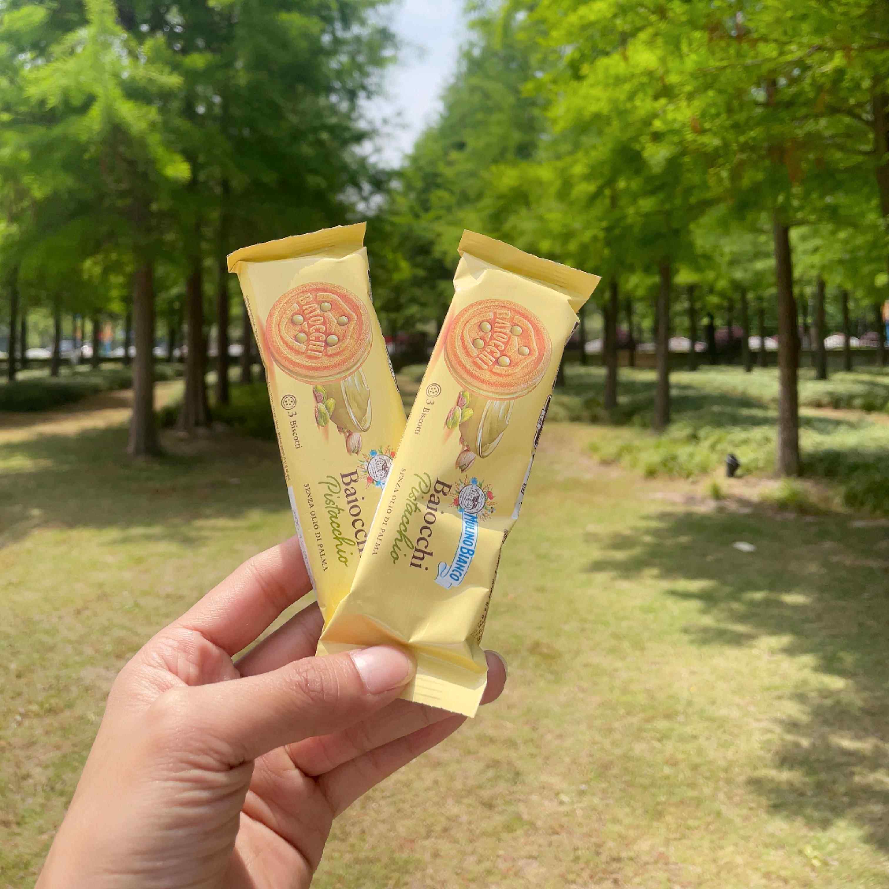 意大利baiocchi开 心果酱夹心饼干 干mulinobianco百味来独立包装