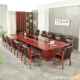 型会议桌油漆长简约现桌代实木大皮办公桌条形桌方形洽谈65445椅