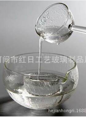 锤纹玻璃煮茶碗套装禅定碗大茶碗干泡勺功夫茶具零配分茶勺碗套装