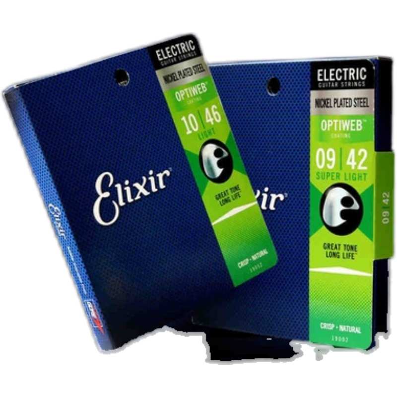 ELIXIR Polyweb/Nanoweb 电吉他琴弦 新款OPTIWEB 09-42 10-46