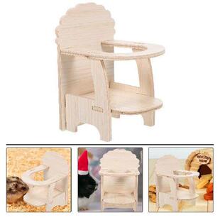Guinea Pig Toys Hamster Chair Wood Feeding Pet Lovely Cage