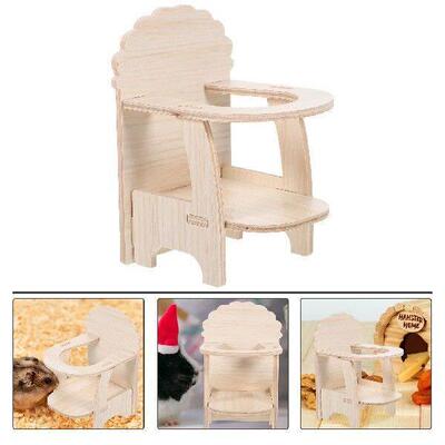 Guinea Pig Toys Hamster Chair Wood Feeding Pet Lovely Cage