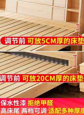 架W7床现05285代带简约全卧实木1.8米书主双人家具1.5m1.2出租房