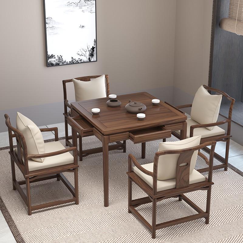 实木茶叶店中式组合禅意泡功夫茶茶桌新椅家用茶桌中式茶桌台泡新