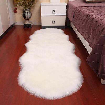 Soft Faux Fur Wool Carpet for Living Room Artificial Wool