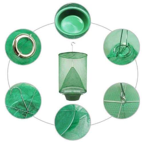 4/6/8pcs Hanging Fly Trap Cage Reusable Flies Net