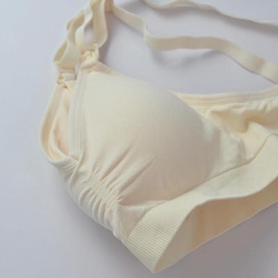 下围宽松，哺乳文胸无钢圈孕妇内衣bra肤淡粉黑纯色下围加大不勒