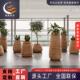 玻外璃钢花小760区现创意原木色花代箱户公园商场美陈盆花器装 饰