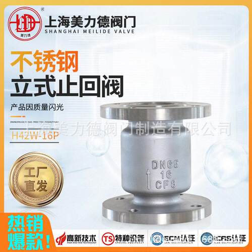 不锈钢法兰式立式止回阀H42W-16P