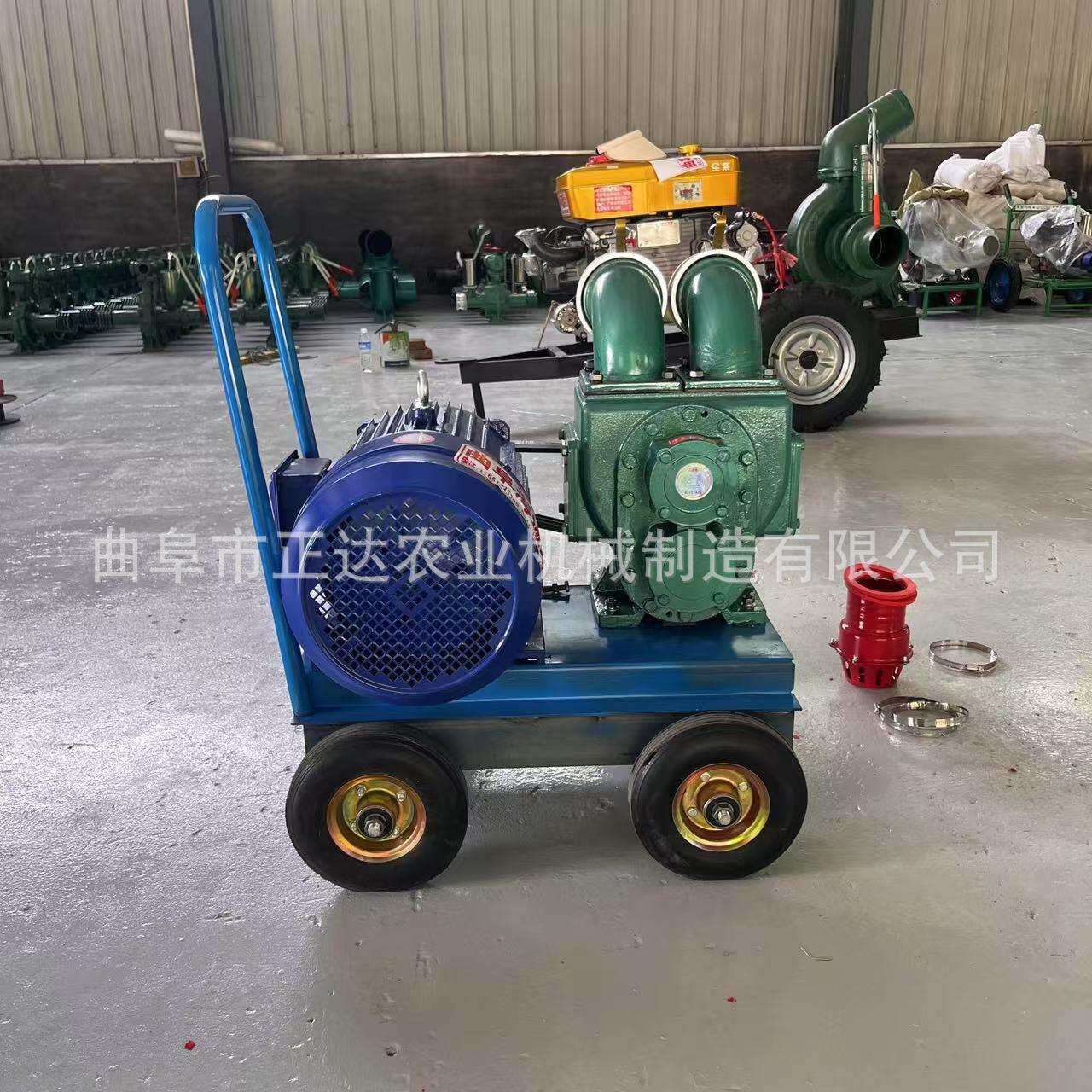 电机款3寸直吸直排抽污泵 下水道清理 柴油机移动款养殖抽粪泵