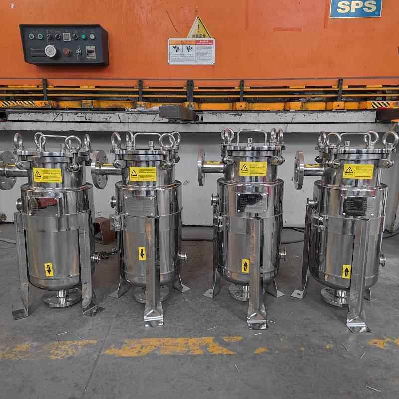 不锈钢平盖袋式过滤器DSP20夹套耐压款可保温加热单袋式过滤机