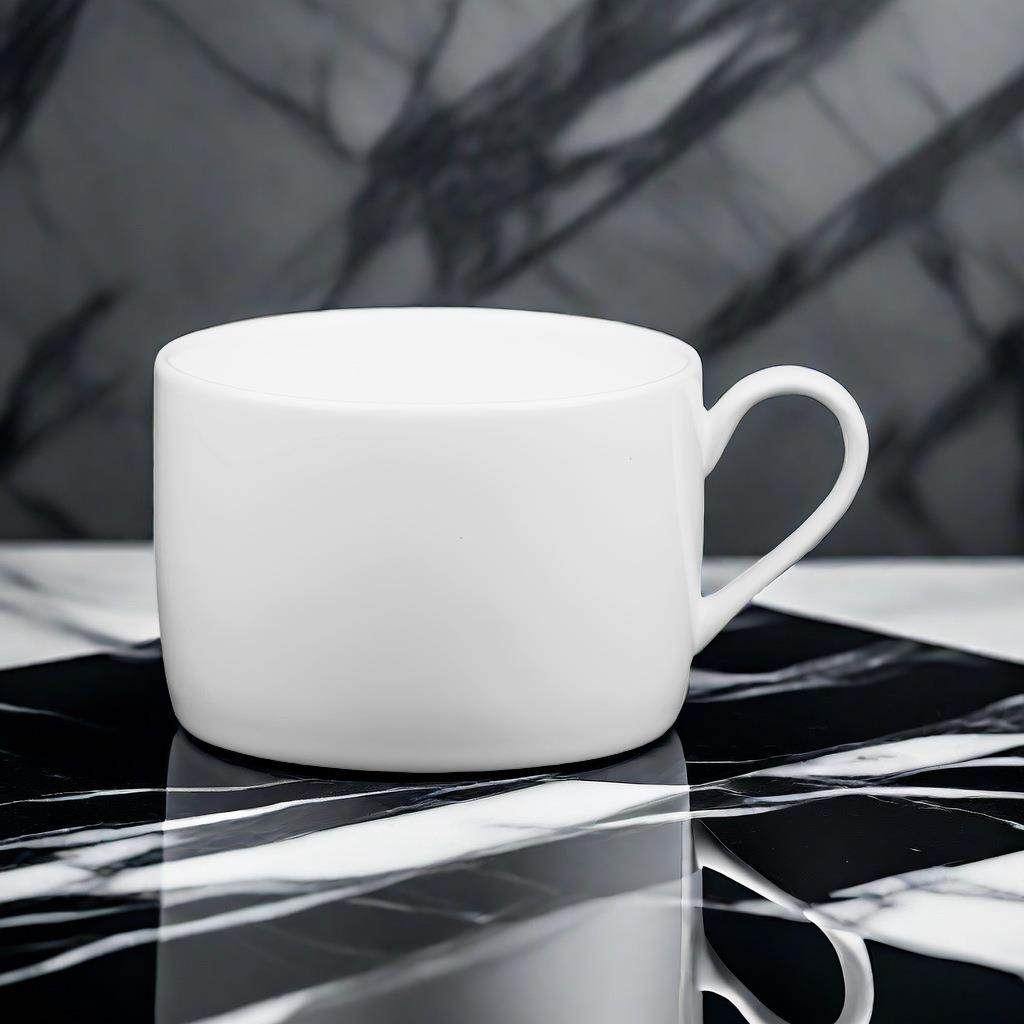 航空陶瓷咖啡杯白色套装水杯餐厅碟餐具酒店专用简约跨境家用