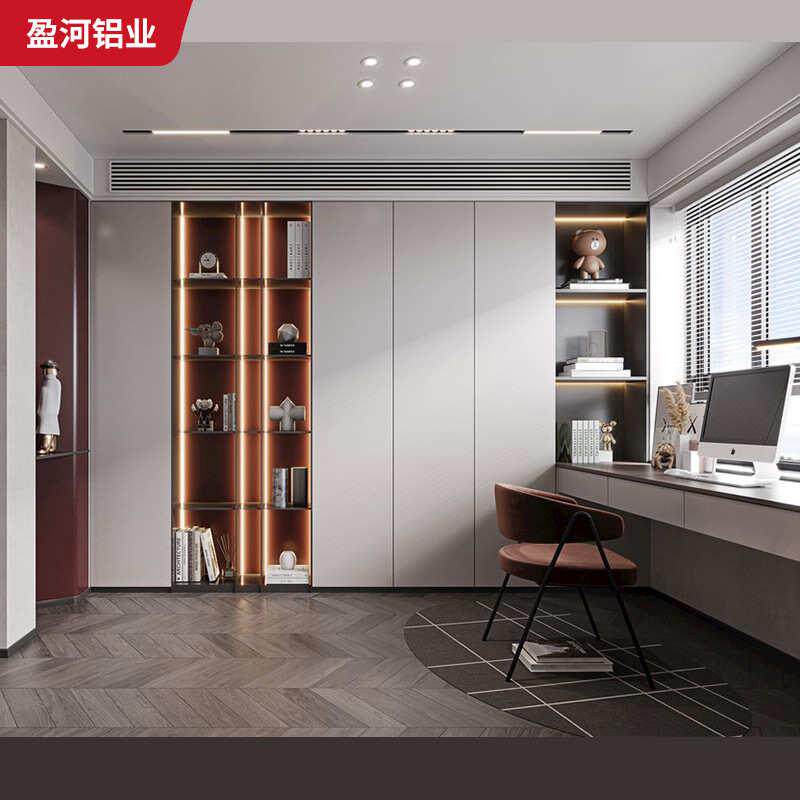 中式全储物柜佛山木纹洗家具收纳定做家用现代衣柜新铝铝合金简约