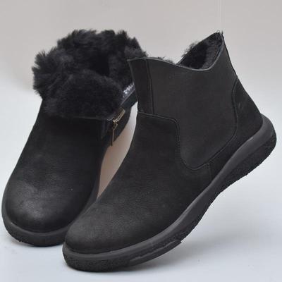 高档东北雪地靴冬男季加厚绒保暖真皮棉鞋外贸英伦丁皮毛一马体靴