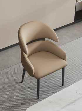 意式轻奢椅2025新F3551款家用餐皮酒店餐厅感餐桌背椅s艺ω铁成靠