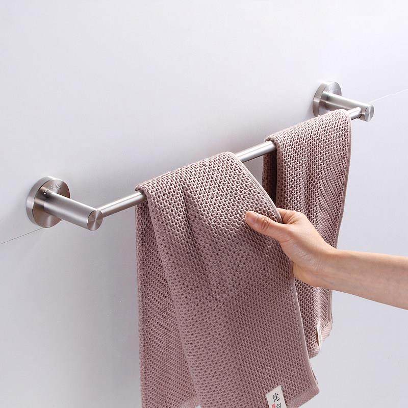 单杆毛巾架304不锈钢卫生间加厚毛巾杆免打孔加长浴巾架免钉挂杆,家装主材,毛巾杆/毛巾挂,淘宝优惠券,粉丝福利购,淘宝优惠卷