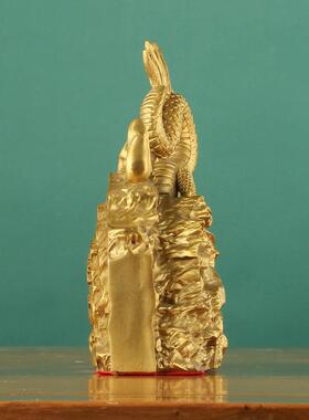 件黄乾铜火龙厨房西北角化解火201避烧天门位摆补角铜器摆件