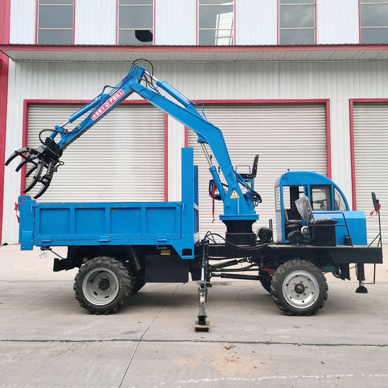 四不像随车抓农用四驱抓甘蔗毛竹爬山虎运输车园林工程移树抓木机