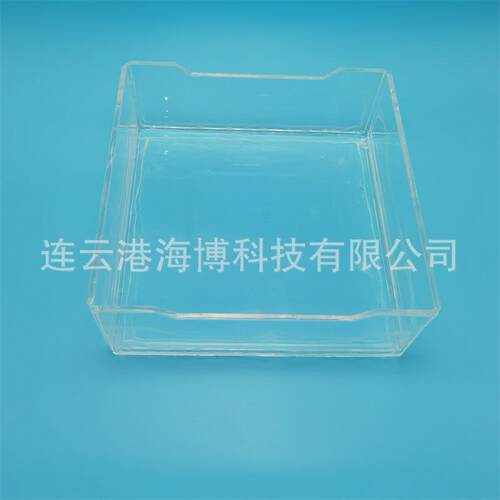 供应320*320*160mm石英片焊接方形透明石英匣钵 石英方盒