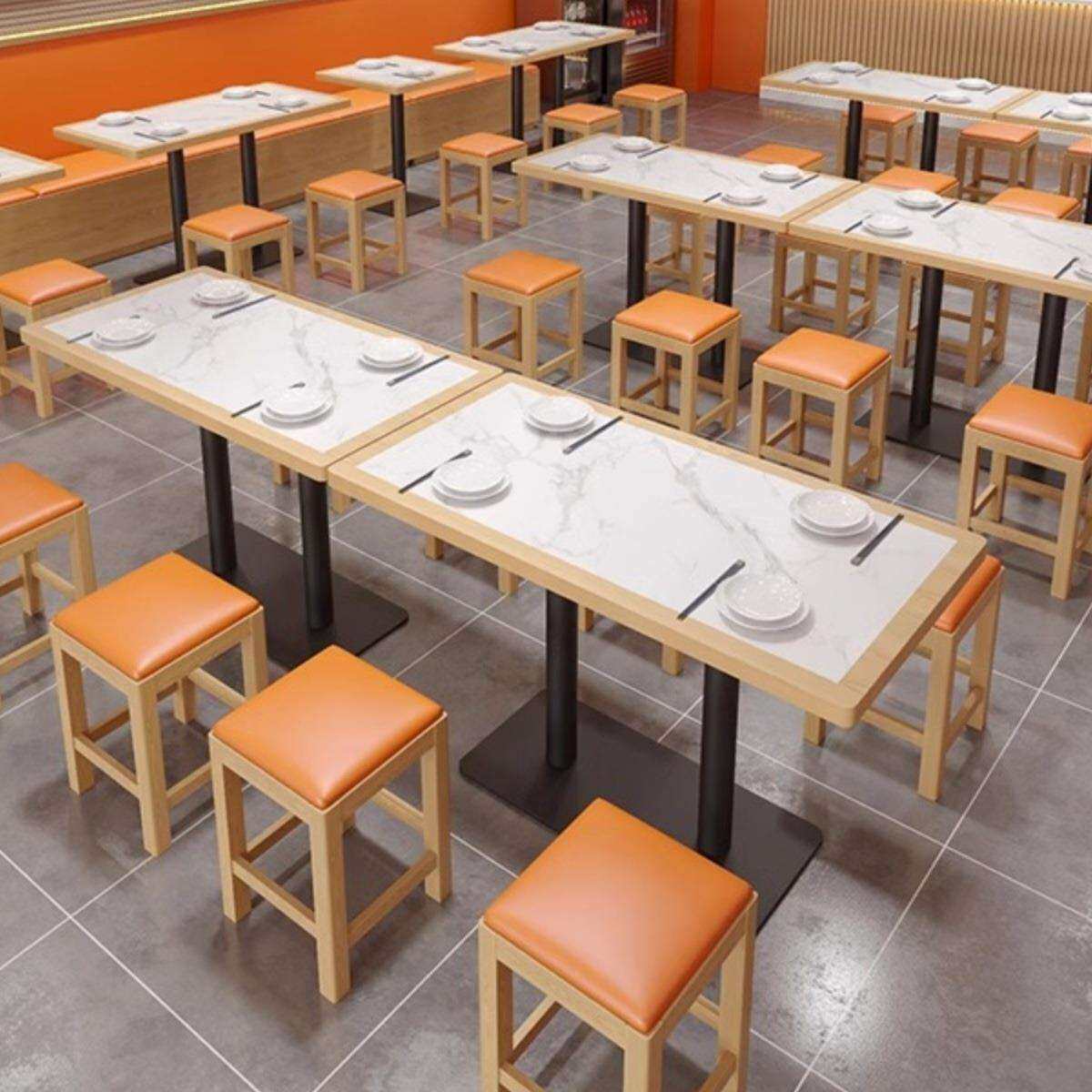 商用米村拌饭餐饮面馆奶茶麻辣烫烧烤饭店小吃快餐店餐桌椅子组合