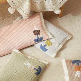 只色 60mc 2绿025新款 花朵兔枕头枕NOV头枕芯40