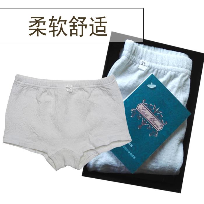 正品麻内裤短女裤平角三角纯亚麻保健性可爱感纯棉舒适吸湿排汗防