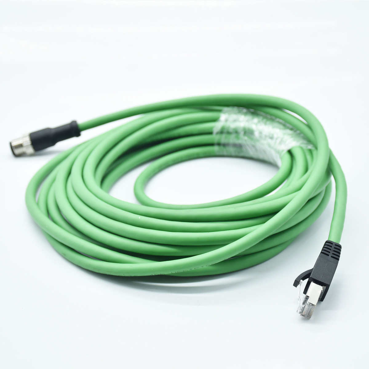 M12工业以太网连接器 M12 4针转RJ45水晶头 工业相机网线