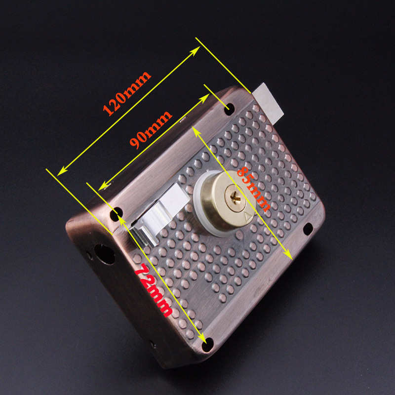 新款 9219连体简易锁外装老式防盗地下室储藏间门锁机械门锁