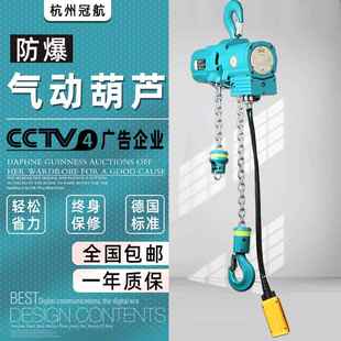 矿用气动葫芦固定运行1T2T吨6m12米低净空防尘气动防爆葫芦