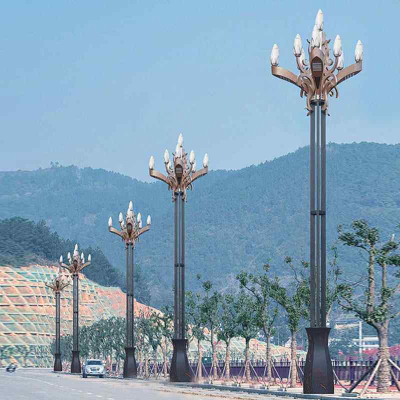 市6米8米中灯路灯杆路灯政YG-ZHD10工程景区广场主干道华道明路照