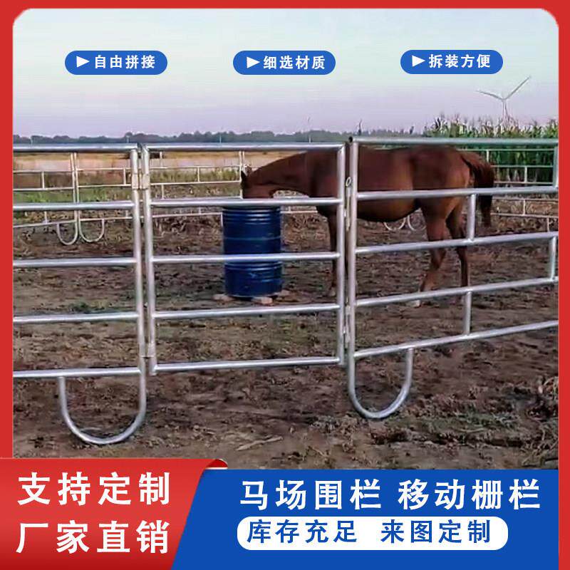 马场围栏可移动钢管隔离栏马术赛道护栏养殖畜牧隔离围栏牛羊马
