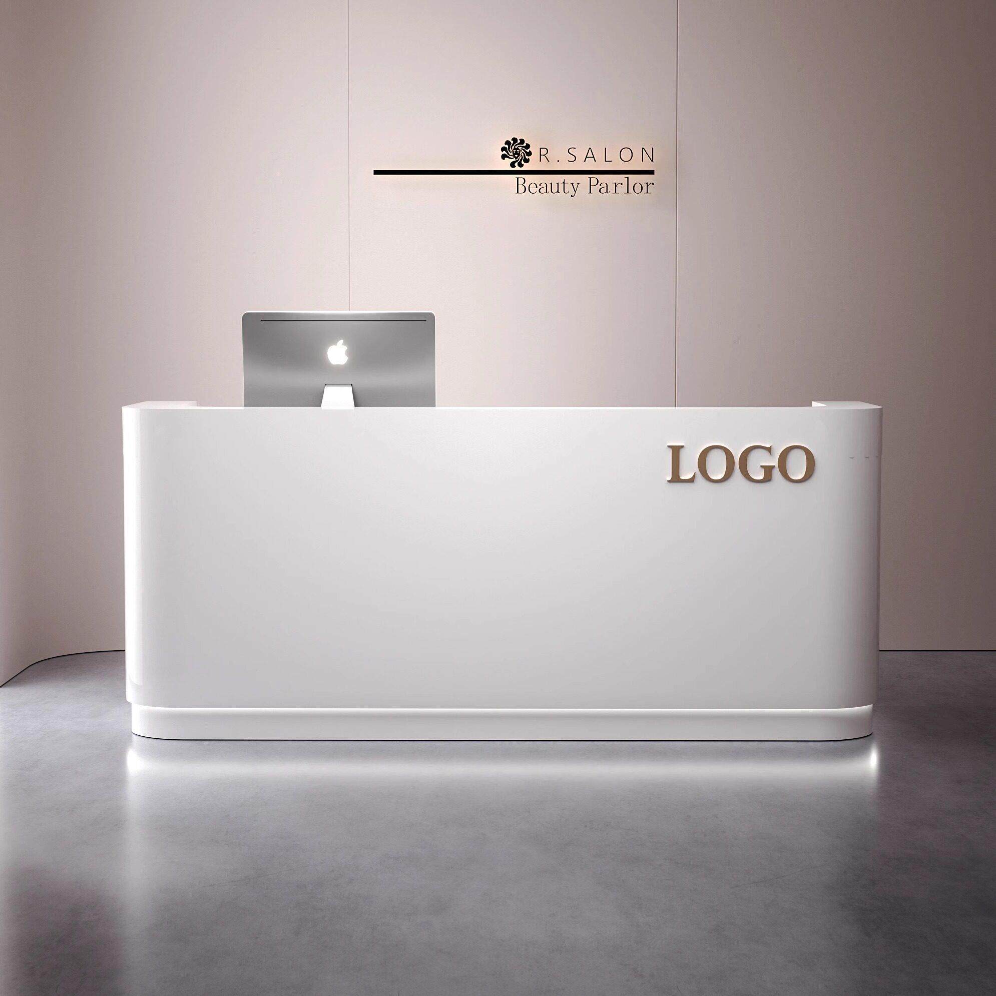 收银台简约现代服装店吧台美容院柜台店铺小型烤漆公司前台接待台