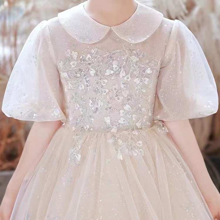 厂家直销 重工网纱珠绣蕾丝花边布料 色织刺绣 激光珠管树枝条绣