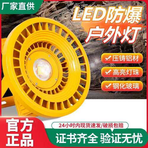 led防爆灯隧道灯低压12v24v36v加油站仓库厂房投光灯220v50w100w