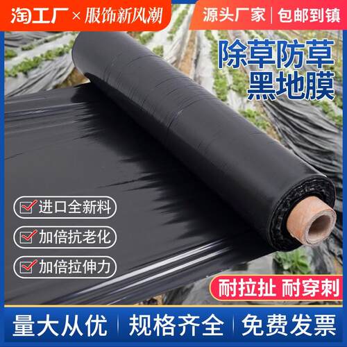 黑地膜除草膜农用加厚塑料薄膜黑膜保温保湿蔬菜大棚种植育苗防草