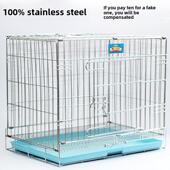 中型犬 小型犬 优质不锈钢狗笼折叠宠物笼泰迪比熊 边境牧羊犬