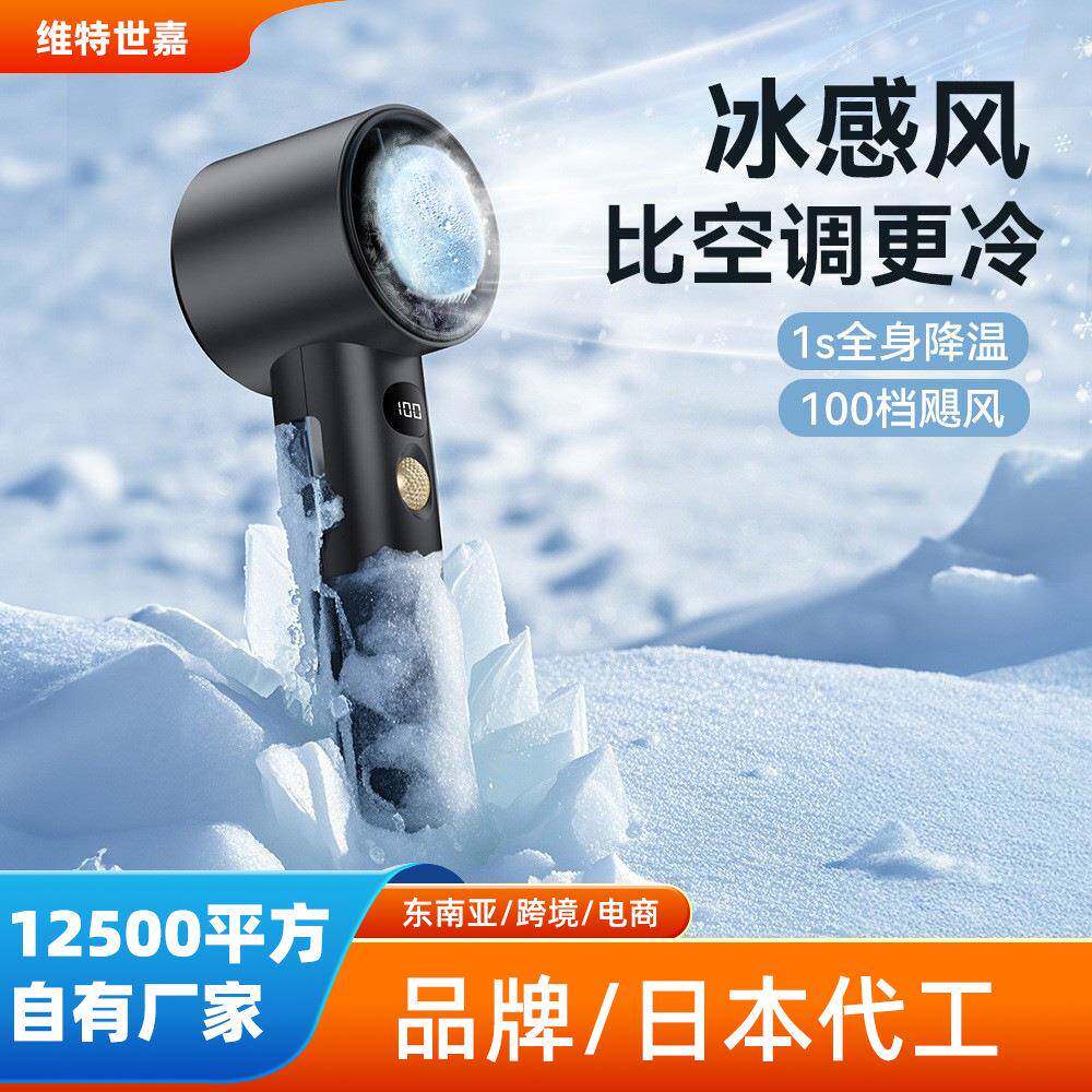威乐星25年新款高速制冷半导体风扇冰敷手持风扇迷你登山扣小风扇
