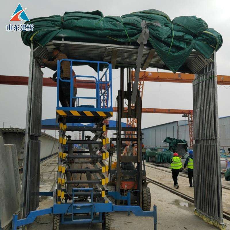 大型推拉伸缩养护棚 建筑工地制梁场保温篷 工厂车间电动遮阳蓬