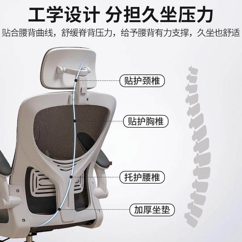 习椅子LIE网电布脑体家用办椅公座椅中学生久坐舒适书桌椅人工学