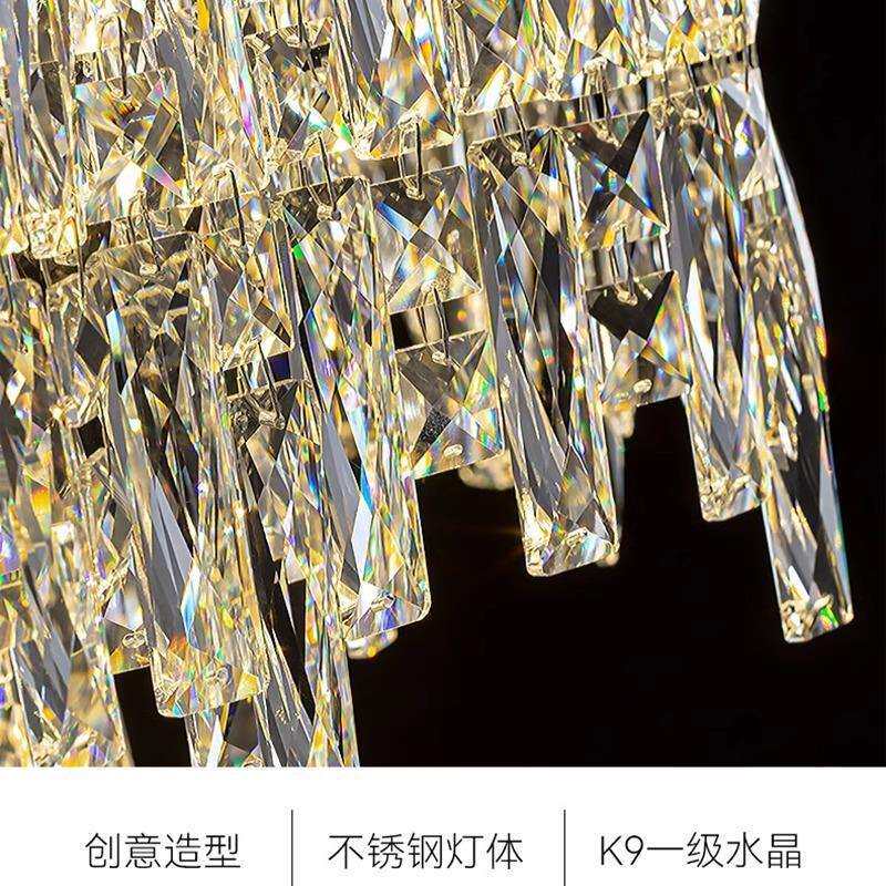 轻奢吊客简厅灯法式现灯代约大气K9水晶别灯墅卧室灯无品牌/具酒