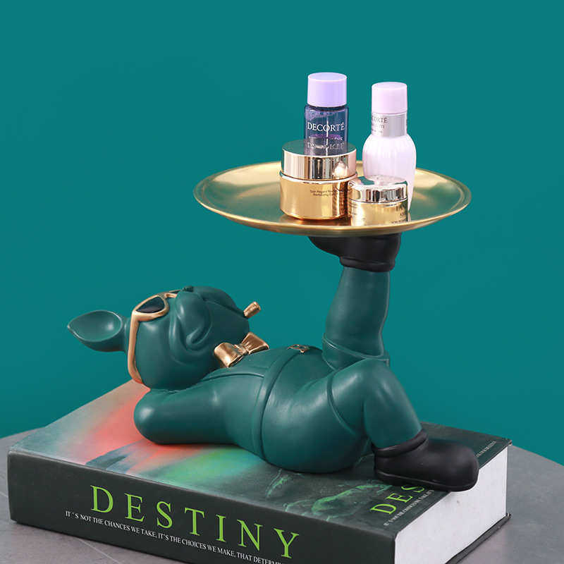 入户法斗犬收纳托盘放钥匙摆件大嘴狗玄关置物架门口鞋柜高档装饰,家居饰品,装饰摆件,淘宝优惠券,粉丝福利购,淘宝优惠卷