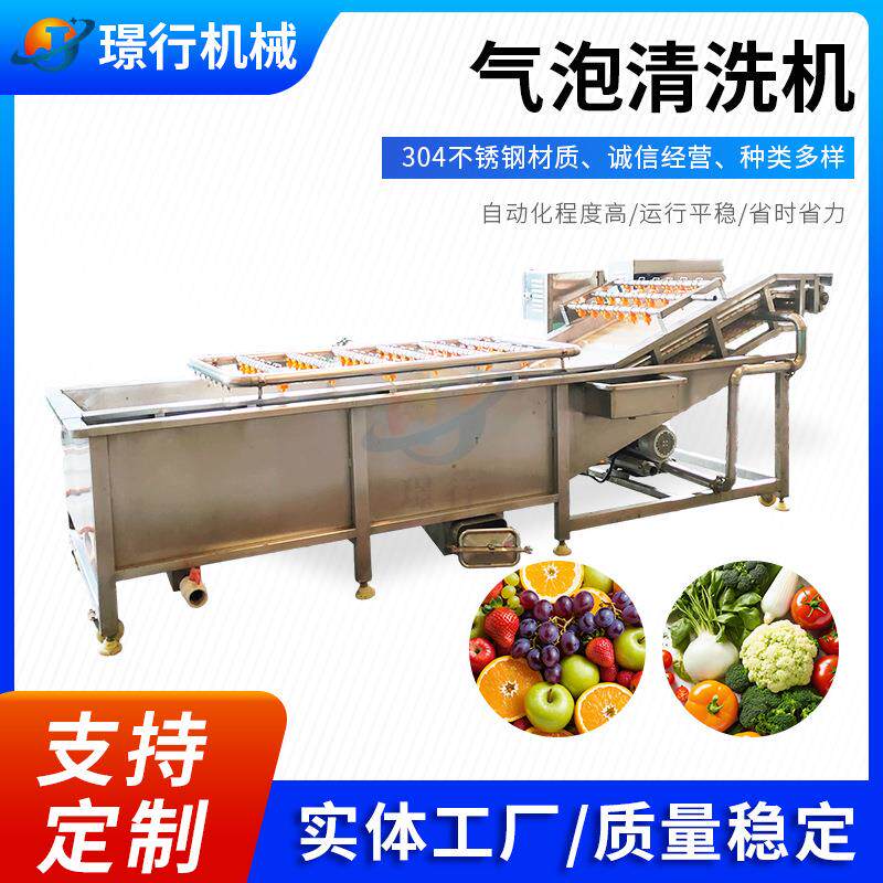 厂家全自动气泡水果清洗机葡萄桃子洗果机304不锈钢清洗机