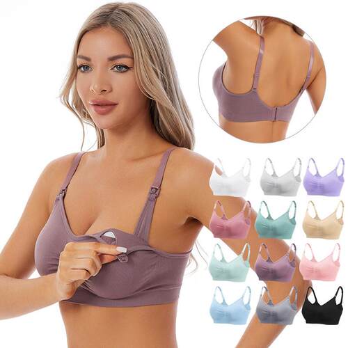 Front opening plus size bra for breastfeeding and anti