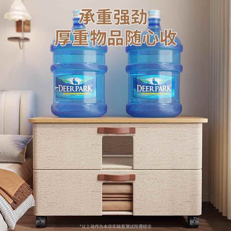 床佐致(收底收纳箱扁平带轮抽屉式用衣家储物箱放床下整理箱收纳