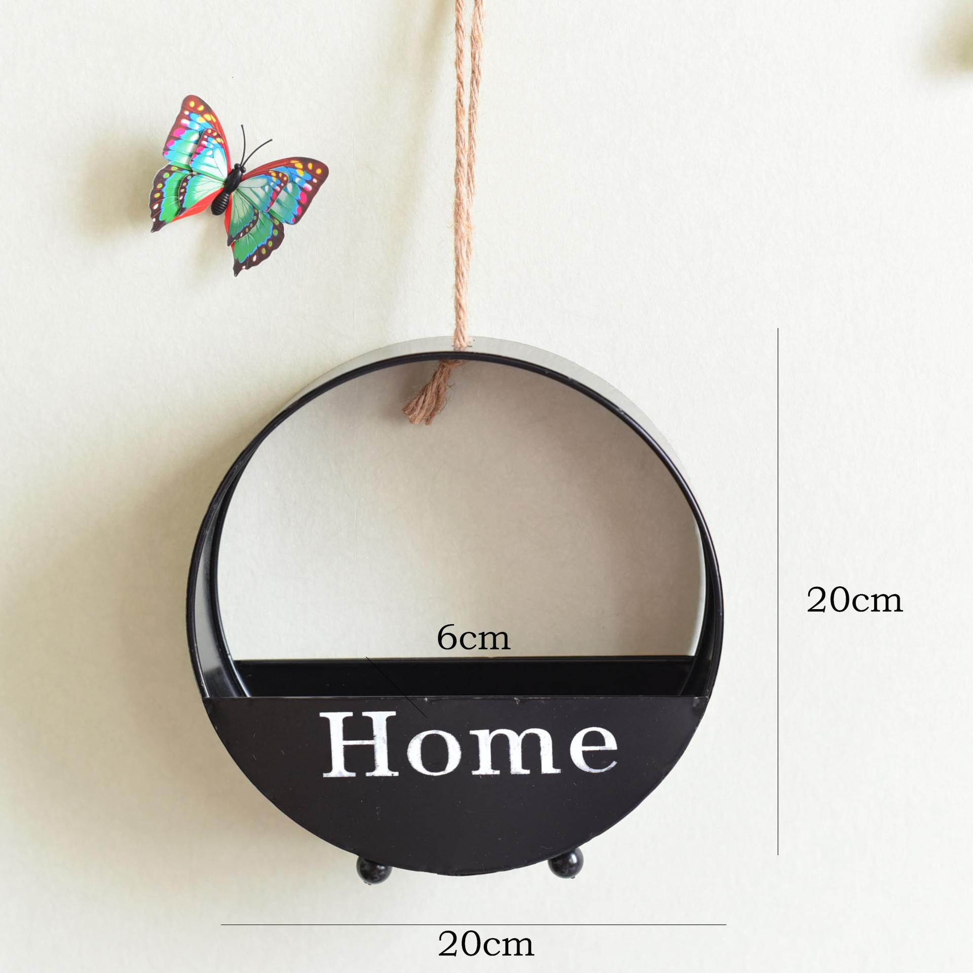 铁艺圆形壁挂花盆花篮悬挂花瓶