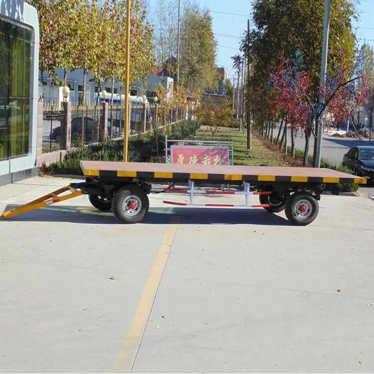 专业平板拖车7c-8吨平盘拖车低价供应