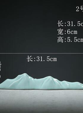 高档新中简约件国潮枯山水造式景陶瓷山创意软装沙盘微景观摆日摆