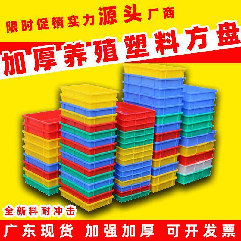 加厚塑料方盘长方形塑料盒子展示盘子五金工具收纳盆黄粉虫养殖盒